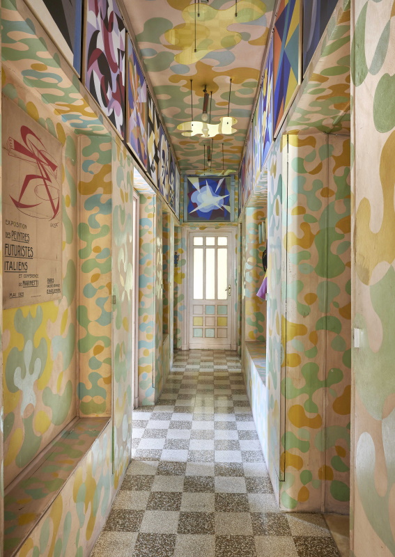 CASA BALLA, Via Oslavia Corridoio / Hallway  Foto M3Studio Courtesy Fondazione MAXXI © GIACOMO BALLA, by SIAE 2021