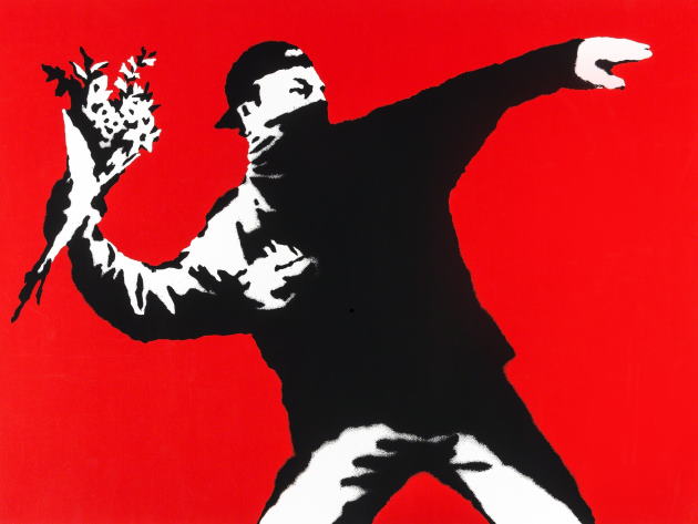 Flower Thrower, Screenprint, 2003, Private Collection Flower Thrower, Screenprint, 2003, Private Collection