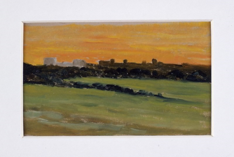 Diego Angeli, Via della Travicella (San Sebastiano) 1934, olio su cartone Diego Angeli, Via della Travicella (San Sebastiano) 1934, olio su cartone