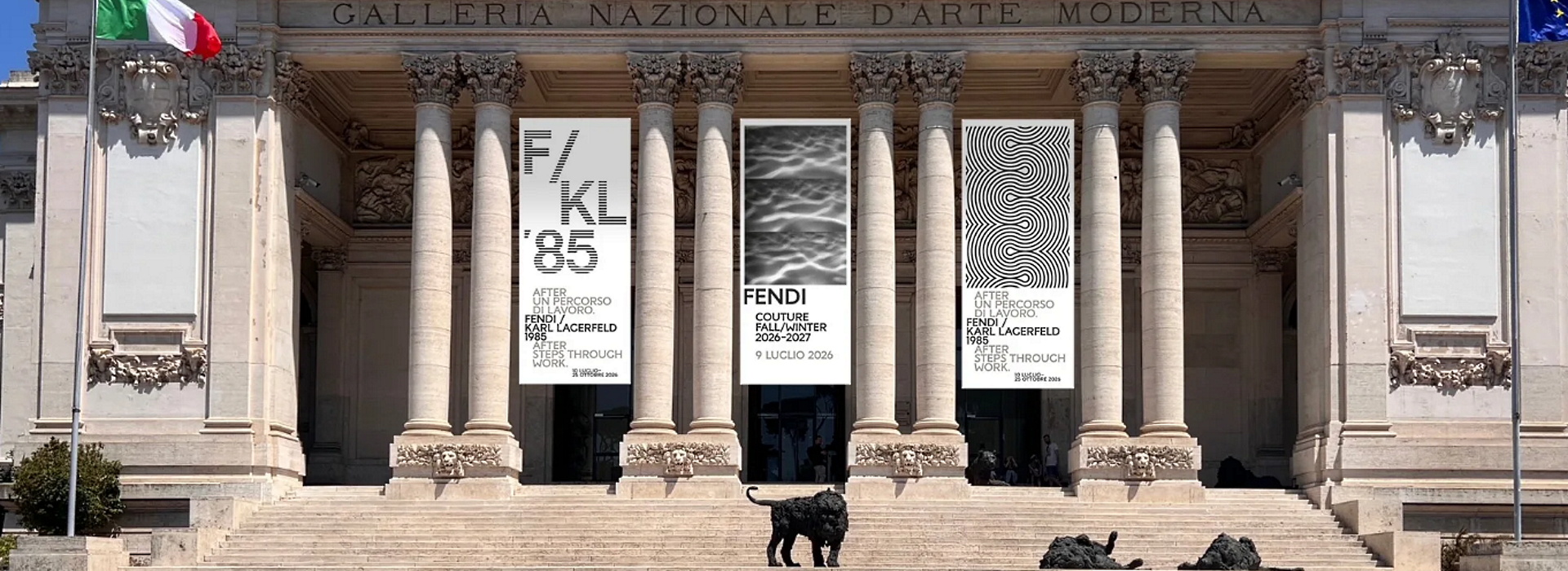 After un percorso di lavoro. Fendi/Karl Lagerfeld 1985. After steps through work