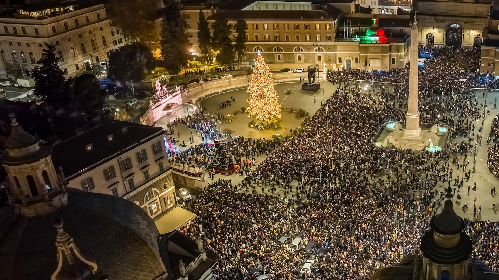 Albero di Natale a piazza del Popolo