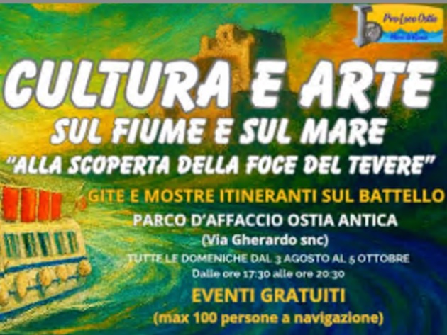 Cultura e arte sul fiume e sul mare-Foto: locandina ufficiale della manifestazione Cultura e arte sul fiume e sul mare-Foto: locandina ufficiale della manifestazione