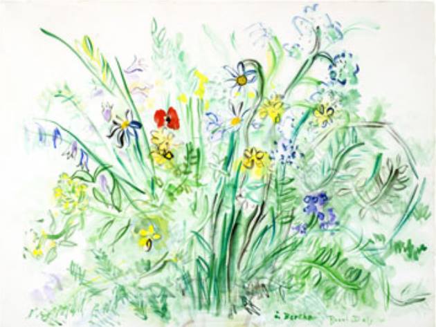 Fiori di Campo, 1950 ca. Acquarello e gouache su carta Velin d’Arches 50x65,8 cm, MAM Paris, Paris Musées / Musée d'Art Moderne, Droits d'auteur © ADAGP © Raoul Dufy by SIAE 2022