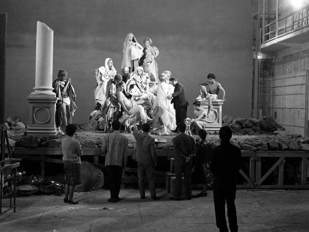 Foto di scena La ricotta, 1963, foto Paul Ronald, Collezione Maraldi