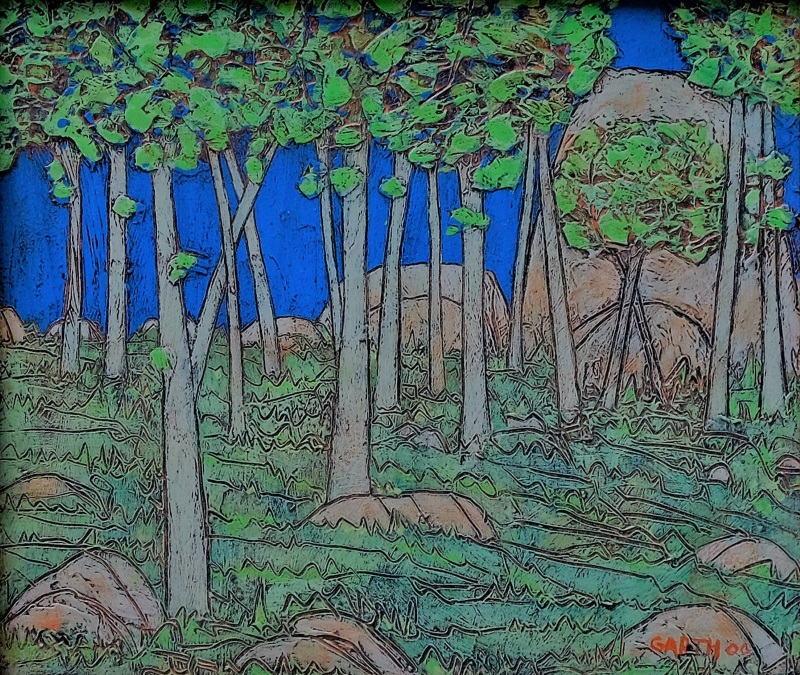 Garth Speight, Magia notturna del Palatino, acrilico, cm. 34x29 Garth Speight, Magia notturna del Palatino, acrilico, cm. 34x29