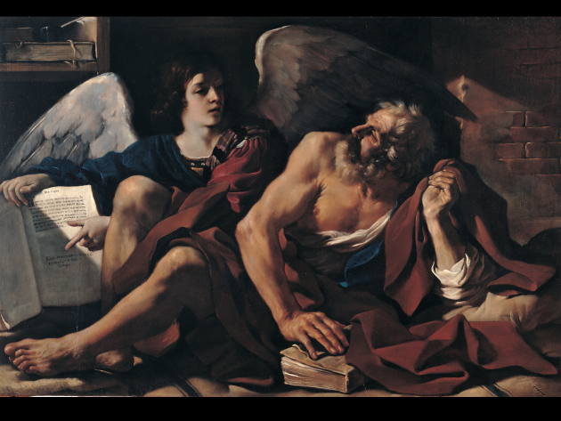 Angeli - Messaggeri, custodi e viandanti, le sublimi creature dall'Antico al Contemporaneo-Foto: Guercino, San Matteo e l’Angelo (1622), olio su tela, inv. PC55, Pinacoteca Capitolina