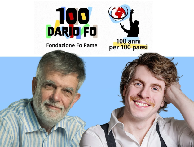 Jacopo Fo, Lodo Guenzi – Jacopo Fo racconta le canzoni di Dario Fo-Foto: locandina ufficiale dello spettacolo Jacopo Fo, Lodo Guenzi – Jacopo Fo racconta le canzoni di Dario Fo-Foto: locandina ufficiale dello spettacolo