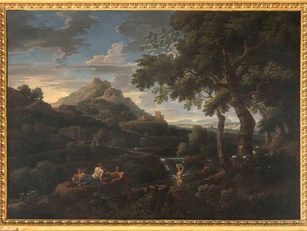 Jan Frans Van Bloemen detto Orizzonte e Placido Costanzi, Paesaggio con figure (Il mattino), 1720-1730 olio su tela, 100,5 x 137,5 Courtesy foto: Gallerie Nazionali di Arte Antica, Roma (MiC) - Bibliotheca Hertziana, Istituto Max Planck per la storia dell'arte/Enrico Fontolan Jan Frans Van Bloemen detto Orizzonte e Placido Costanzi, Paesaggio con figure (Il mattino), 1720-1730 olio su tela, 100,5 x 137,5 Courtesy foto: Gallerie Nazionali di Arte Antica, Roma (MiC) - Bibliotheca Hertziana, Istituto Max Planck per la storia dell'arte/Enrico Fontolan
