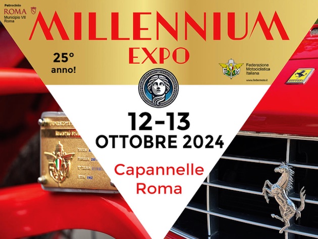 Millennium Expo Auto Moto d’epoca 2024-Foto: locandina ufficiale della manifestazione Millennium Expo Auto Moto d’epoca 2024-Foto: locandina ufficiale della manifestazione