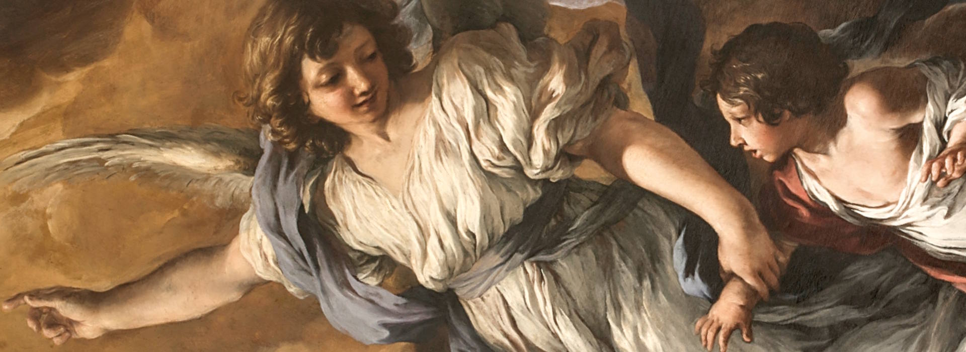 Particolare di Angelo custode di Pietro da Cortona