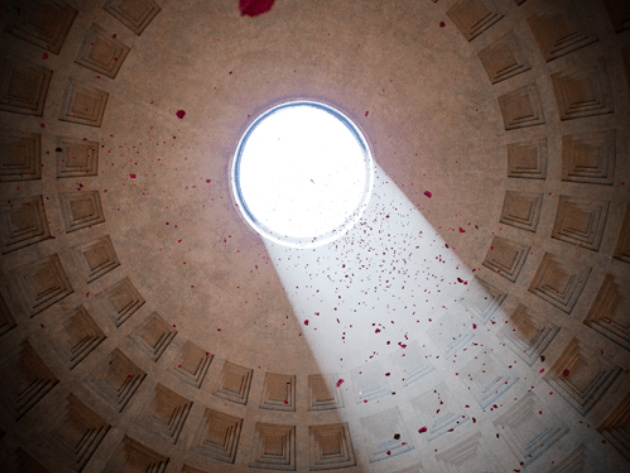 Pioggia di petali al Pantheon ph. Basilica di Santa Maria ad Martyres - Pantheon Pioggia di petali al Pantheon ph. Basilica di Santa Maria ad Martyres - Pantheon