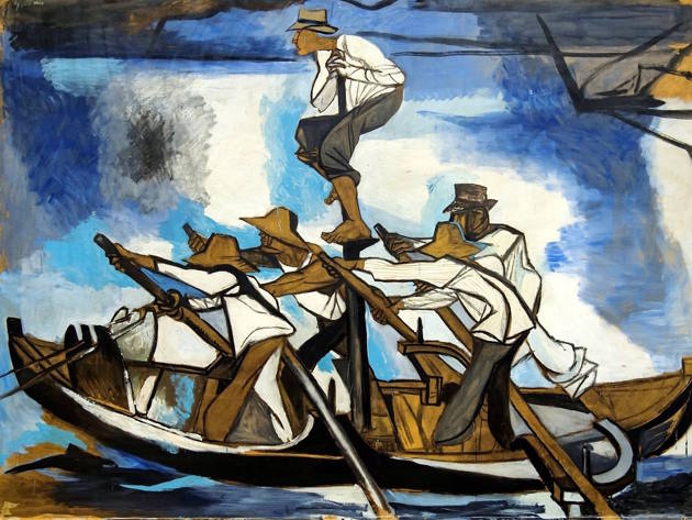 RENATO GUTTUSO, La pesca del pesce spada, 1949, olio su tela 150 x 205 cm, Collezione Lino Mezzacane © Renato Guttuso, by SIAE 2026