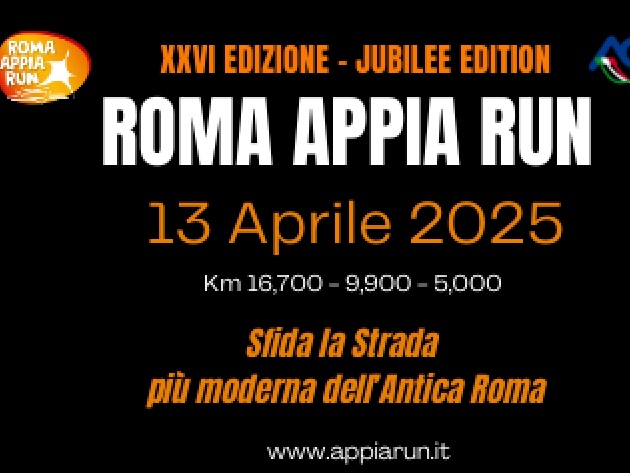 Roma Appia Run 2025-Foto: pagina ufficiale Facebook dell'evento Roma Appia Run 2025-Foto: pagina ufficiale Facebook dell'evento