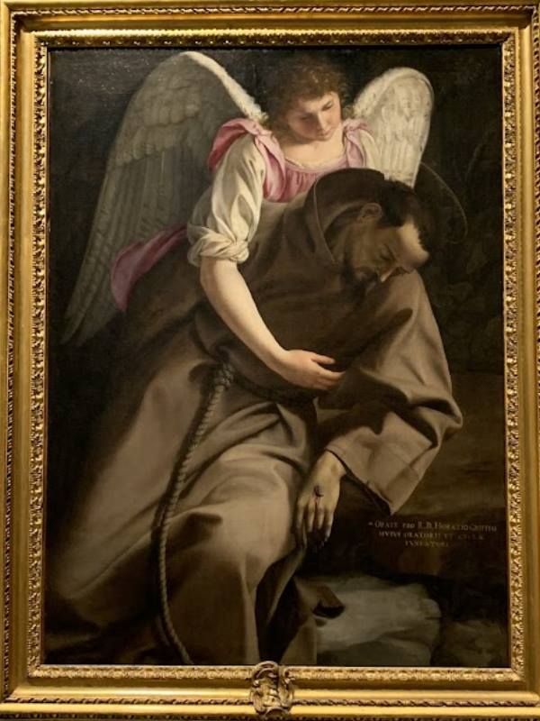 San Francesco e l'angelo, Orazio Gentileschi San Francesco e l'angelo, Orazio Gentileschi