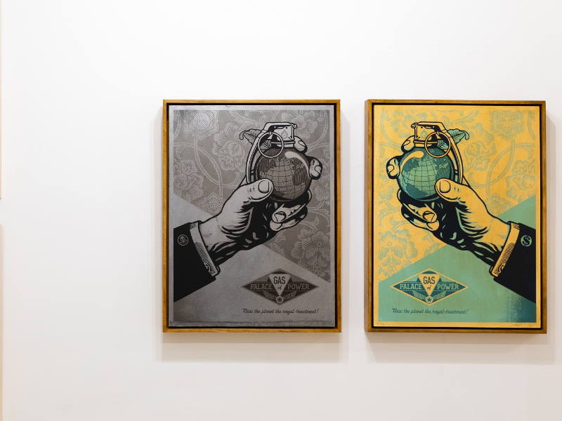 Shepard Fairey - Strategies for a revolution, installation view, detail, credits Vittorio Lico Shepard Fairey - Strategies for a revolution, installation view, detail, credits Vittorio Lico