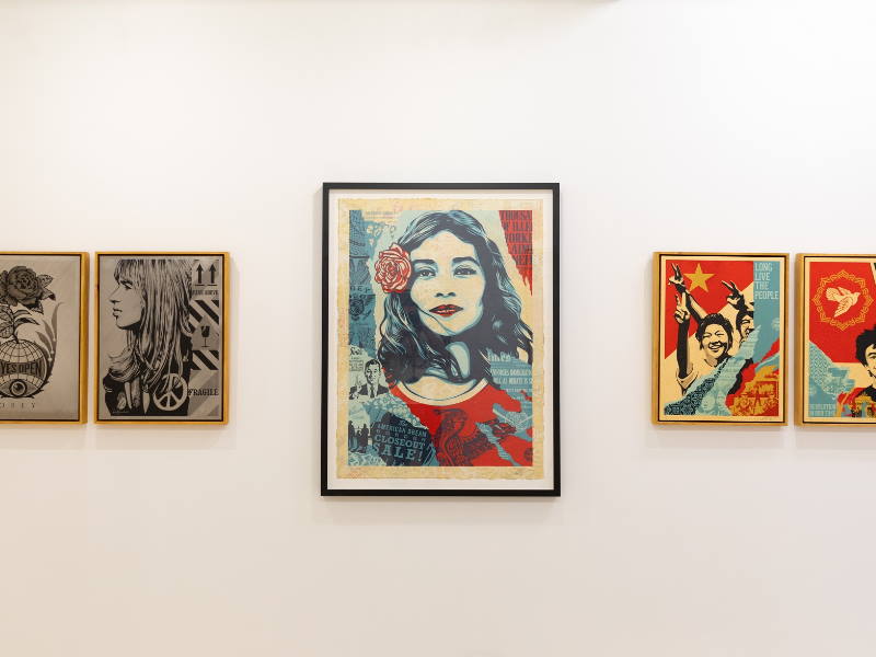 Shepard Fairey - Strategies for a revolution, installation view, detail, credits Vittorio Lico Shepard Fairey - Strategies for a revolution, installation view, detail, credits Vittorio Lico