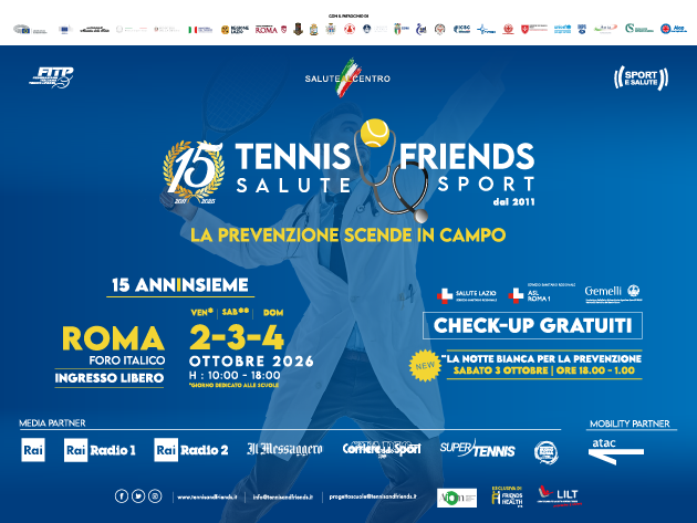 Tennis & Friends Salute e Sport - Main Edition-Foto: locandina ufficiale