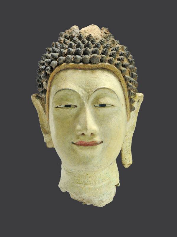 Testa Buddha stile ayutthaya sec. XVI-XVII Testa Buddha stile ayutthaya sec. XVI-XVII