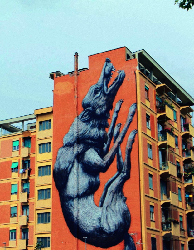 The jumping wolf - Roa - Testaccio