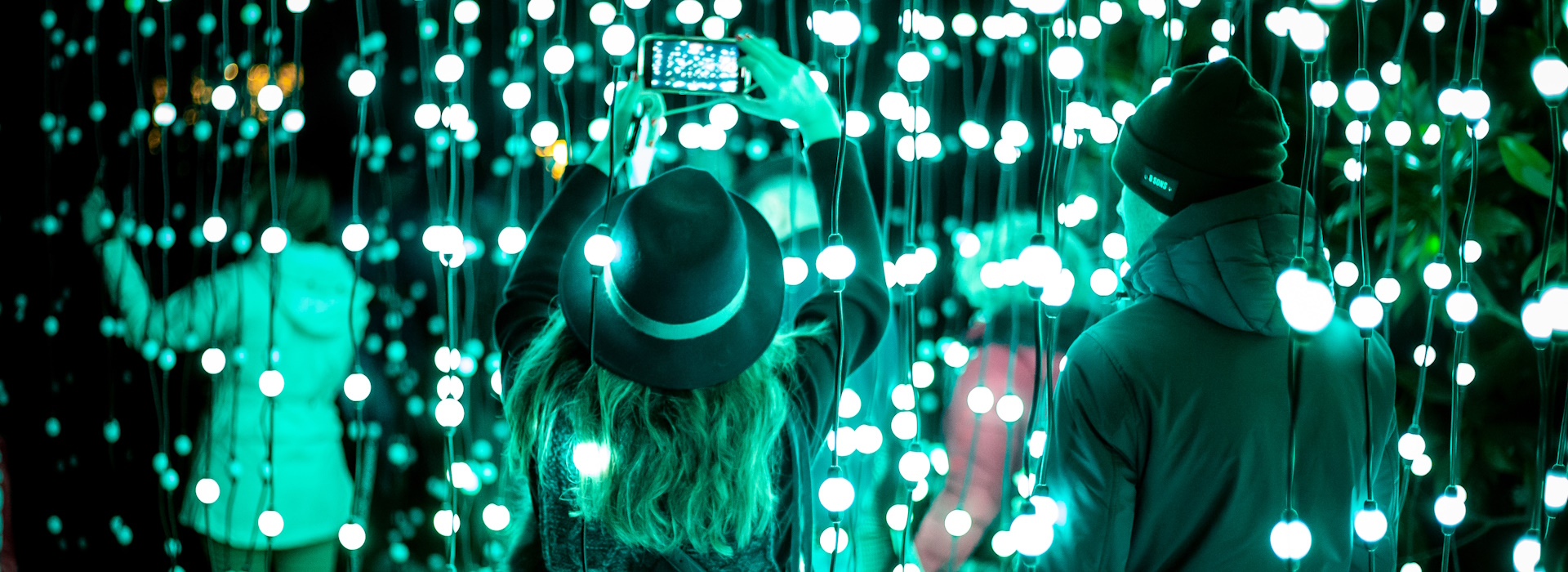 Trame di Luce - Installazione - Carillon di luci all'Orto Botanico di Roma