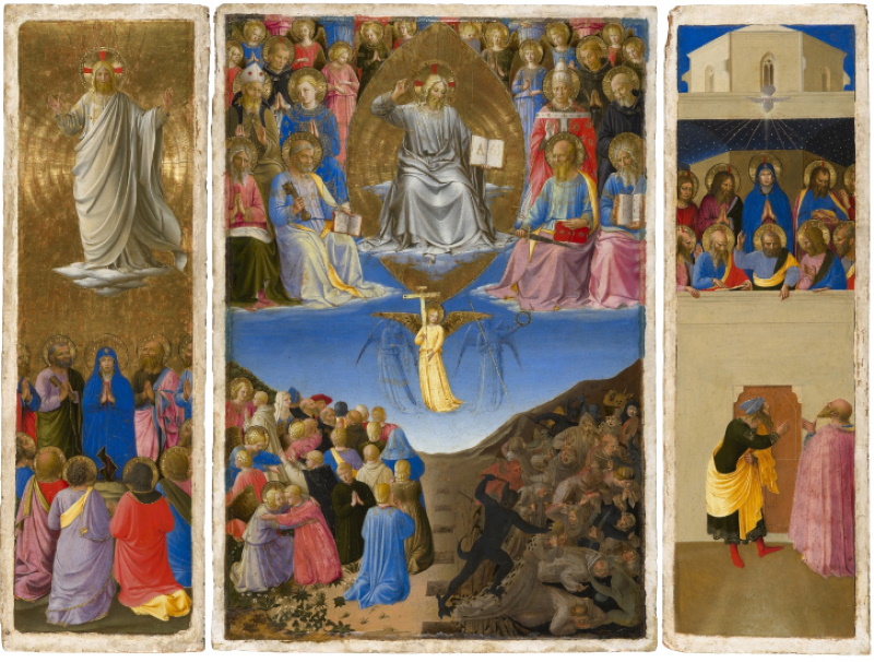 Trittico (Ascensione, Giudizio Universale, Pentecoste), Beato Angelico