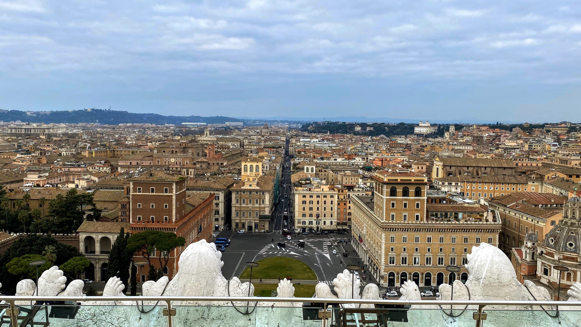 Via del Corso vista dalle Terrazze del Vittoriano