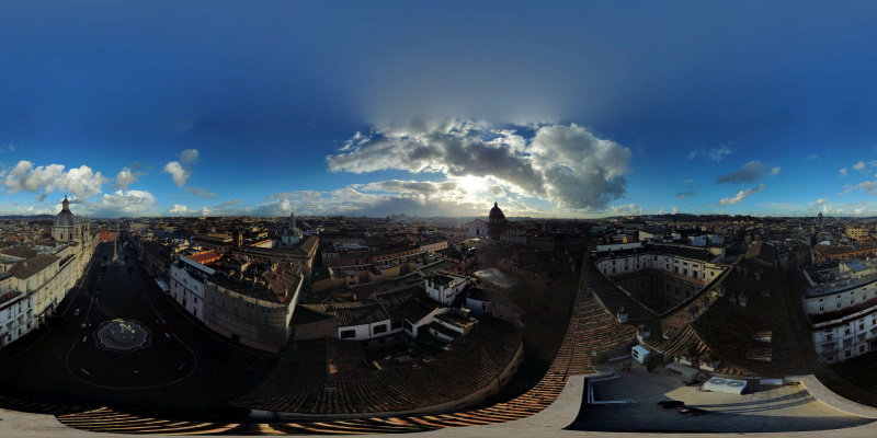 Volo su Piazza Navona dal Museo di Roma Volo su Piazza Navona dal Museo di Roma