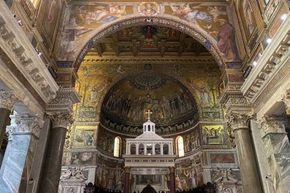 Basilica di Santa Maria in Trastevere, Storie della Vergine di Pietro Cavallini Basilica di Santa Maria in Trastevere, Storie della Vergine di Pietro Cavallini