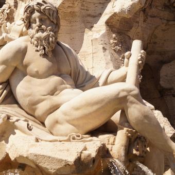 Fontana dei quattro fiumi, particolare - Piazza Navona