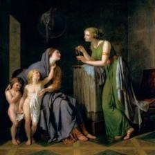 Cornelia Madre dei Gracchi mostra i suoi due figli, Philipp Friedrich Hetsch, Staatgalerie, Stoccarda