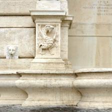 Fontana dell'Acqua Paola in piazza Trilussa, particolare