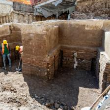 Giubileo: a Piazza Pia emergono strutture di età Giulio-Claudia e il Portico di Caligola-Foto: Fabio Caricchia