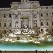 Nuova illuminazione per fontana di Trevi