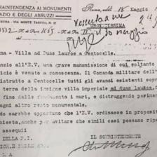 Copia lettera 18 maggio 1923-Archivio Storico dell'Aeronautica Militare