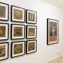 Shepard Fairey - Strategies for a revolution, installation view, detail, credits Vittorio Lico
