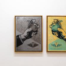 Shepard Fairey - Strategies for a revolution, installation view, detail, credits Vittorio Lico