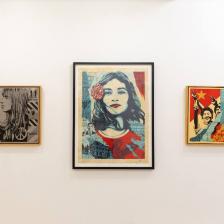 Shepard Fairey - Strategies for a revolution, installation view, detail, credits Vittorio Lico