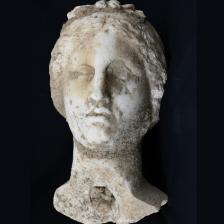 Testa rinvenuta presso piazza Augusto Imperatore@Sovrintendenza Capitolina ai Beni Culturali