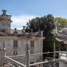Lavori di restauro nel Giardino delle Erme