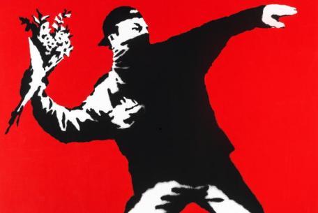 Flower Thrower, Screenprint, 2003, Private Collection Flower Thrower, Screenprint, 2003, Private Collection