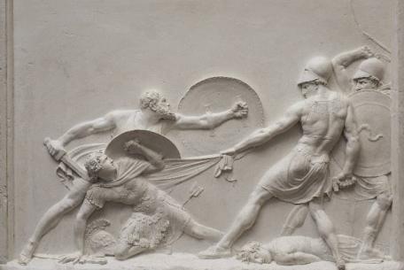 Antonio Canova, Socrate salva Albiciade nella battaglia di Potidea, 1797, Courtesy Accademia Nazionale di San Luca