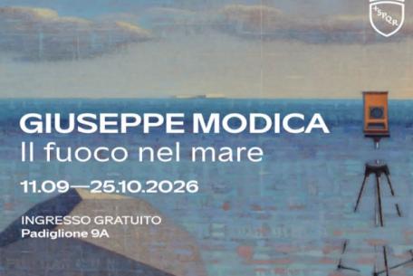 Giuseppe Modica. Il fuoco nel mare-Foto: locandina ufficiale della mostra