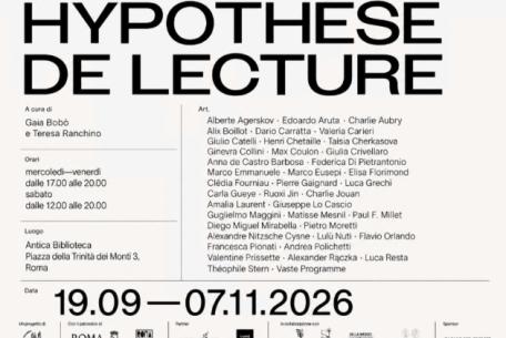 Hypothèse de lecture, mostra d'arte contemporanea-Foto: locandina ufficiale della mostra