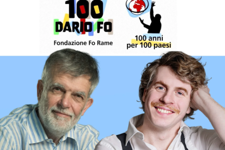 Jacopo Fo, Lodo Guenzi – Jacopo Fo racconta le canzoni di Dario Fo-Foto: locandina ufficiale dello spettacolo Jacopo Fo, Lodo Guenzi – Jacopo Fo racconta le canzoni di Dario Fo-Foto: locandina ufficiale dello spettacolo