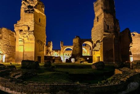La notte splende alle Terme di Caracalla-Foto: Soprintendenza Speciale Roma