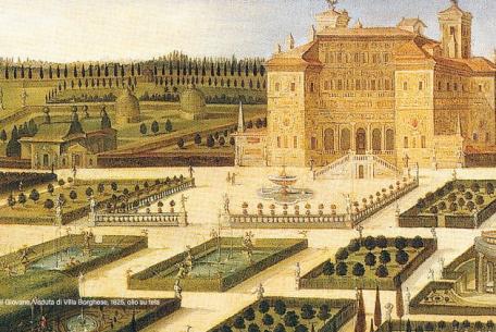 Ville e giardini di Roma: una corona di delizie-Foto: Joseph Heinz il Giovane, Veduta di Villa Borghese, 1625 circa, olio su tela, collezione privata Ville e giardini di Roma: una corona di delizie-Foto: Joseph Heinz il Giovane, Veduta di Villa Borghese, 1625 circa, olio su tela, collezione privata