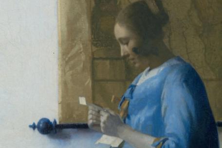 Un Vermeer a Palazzo Barberini. Donna in blu che legge una lettera