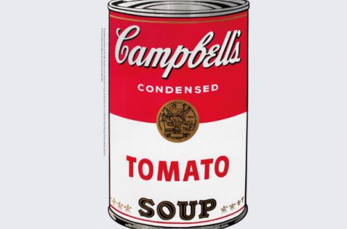 Campbell’s Soup (Tomato)  Serigrafia su carta n. 58/250 Silkscreen on n. 58/250 88,9 x 58,4 cm  Collezione privata Private Collection