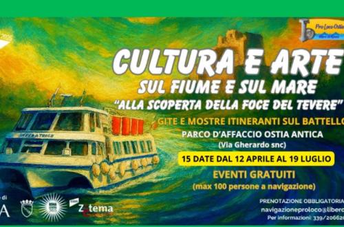 Cultura ed arte sul fiume e sul mare alla scoperta della foce del Tevere-Foto: locandina ufficiale della manifestazione