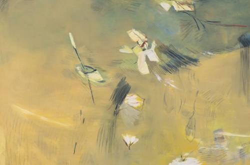 Elisa Montessori, Campi Elisi, 1994, olio e grafite su tela, 142,5 x 122,5 cm, Crediti fotografici: Giorgio Benni, Courtesy l’Artista e Galleria Monitor Roma|Lisbona|Pereto (AQ)